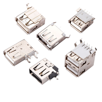 Venta directa de fábrica, resistente a altas temperaturas, Conector de enchufe USB tipo C, Conector de placa de enchufe de grado USB tipo B