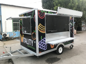 Remolque <span class=keywords><strong>de</strong></span> Cocina Móvil Cuadrado Más Vendido, Camión <span class=keywords><strong>de</strong></span> Comida para Comida Rápida <span class=keywords><strong>con</strong></span> Pintura Personalizada - Product Image 3