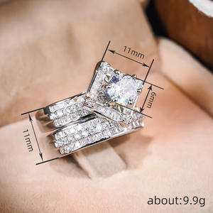 Anello di fidanzamento da donna in oro bianco con diamante naturale taglio brillante rotondo, gioielli con diamanti DJ017 - Product Image 5