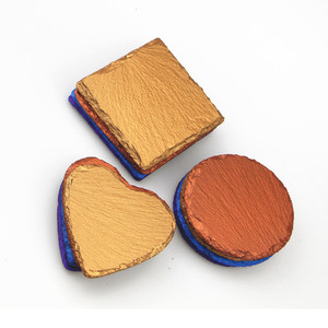 Amazon vente chaude Or Pailleté Carré Sous-verres D'<span class=keywords><strong>ardoise</strong></span> - Product Image 2