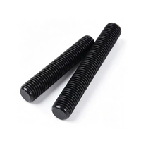 Barre filetée en acier oxydé noir, grade 12.9 DIN975, ultra haute résistance, pour structure en acier, vente en gros Yunnan Kunming