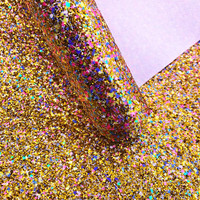 Tissu vinyle PU à paillettes, coques de haute qualité, en paillettes pour enfants, artisanat à nœuds pour Notebook