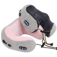 Voyage voiture soins de santé à domicile électrique chauffé vibrant en forme de U civière cervicale masseur oreiller cou Massage oreiller