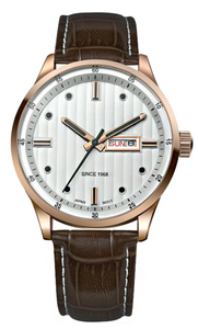 Montre à quartz de luxe pour homme en acier inoxydable, avec cadran à aiguilles en verre minéral, bracelet neuf de 20 mm - Product Image 4