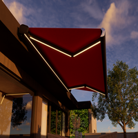 Pergola motorisée en aluminium avec auvent rétractable, personnalisable en usine, pour l'extérieur, les magasins et les restaurants