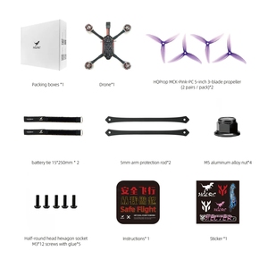 Drone de course FPV HGLRC Wind5 Lite V2 5 pouces BNF ELRS 2.4G 6S 195mm d'entreaxe SPECTER F722 Lite <span class=keywords><strong>Zeus</strong></span> 350mW VTX - Product Image 5