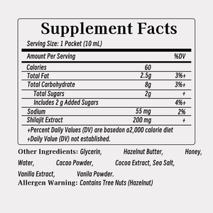 Haute qualité Shilajit liquide noisette cacao énergie Endurance soutien vitalité soutenue récupération musculaire santé cérébrale - Product Image 2