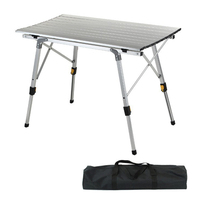 Table de camping en plein air avec logo personnalisé Rouleau d'oeufs Table de camping pliante en aluminium pour pique-nique