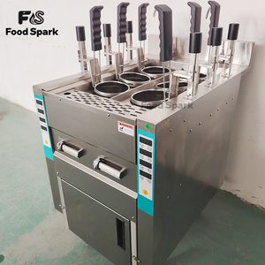 Máquina comercial eléctrica automática de 3/6 cabezales con elevación para cocinar fideos de carne de <span class=keywords><strong>Lanzhou</strong></span>, sopas y pasta, con gabinete - Product Image 5