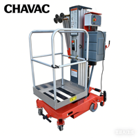 Plateforme élévatrice verticale mobile à mât unique en aluminium de 8m, 10m, 12m pour la construction