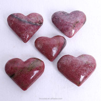Corazón de Rodonita peruano para curación, cristal Natural de alta calidad, gran oferta