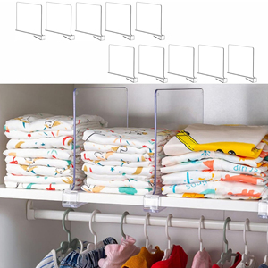 2pcs Acrylic <b>Shelf</b> Dividers <b>Plastic</b> Acrylic Closet <b>Shelf</b> Divider - Product Image 6