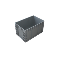 600x400x340mm Boîtes en plastique Logistique Caisse emboîtable et empilable Boîte en plastique industrielle Taille personnalisée Boîte solide EU 2.4KG CN;JIA