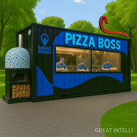 Unité mobile modulaire de restaurant, cuisine, atelier, villa en conteneur maritime, design moderne, options personnalisables, fournisseur chinois