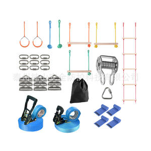 Kit Ninja Warrior de 9 Piezas, Barras de Madera, Escalera de Cuerda, Poleas, Equipo de Entrenamiento de Escalada para Niños de 5 a 7 Años - Product Image 2
