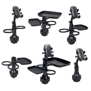 Bandeja de mesa de comedor de coche ABS giratoria multifuncional de 360 grados, portavasos frontal para almacenamiento de espacio pequeño, plato de cena para bebidas - Product Image 1