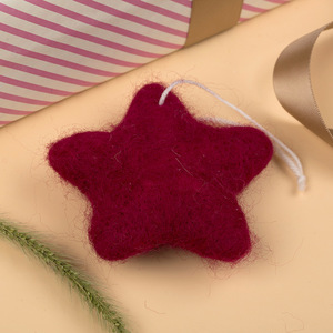 8cm Eco-friendly Cute <strong>Christmas</strong> <strong>Tree</strong> Five-Pointed Star Decoration Small Pendant Material Wool Felt Handmade DIY Accessories - Product Image 5