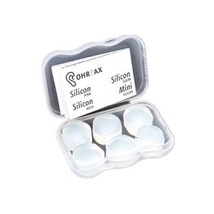 Tapones para los oídos de silicona Ohrpax, mini, transparentes, color rosa acuático, reducción de ruido, para dormir, estudiar, uso doméstico - Product Image 1