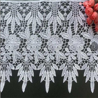 Tissus en Guipure : Personnalisation sur Mesure par l'Usine – Dentelle Élastique Soluble dans l'Eau à Grandes Largeurs, Broderie 3D Florale, Blanc et Autres Couleurs