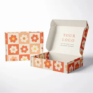 Изготовленный на заказ гофрированный картон бумажная упаковка напечатанная Почтовая доставка Подарочная коробка с логотипом