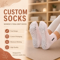 Échantillon gratuit, faible MOQ, chaussettes de Pilates avec grip, chaussettes de yoga pour femmes, chaussettes antidérapantes