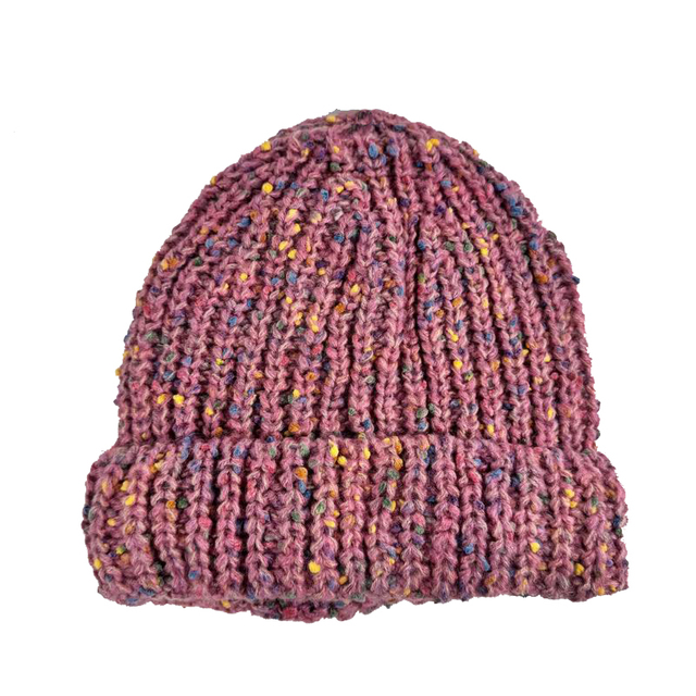 Colorful Dots Yarn Slouch Unisex Beanie Winter Knitted Hat for Women Fashion Outdoor Warm Cold Beanie Hat