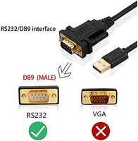 Cable convertidor serie USB A macho a DB9 FTDI RS232 RS485 RS422 con chipsets FTDI