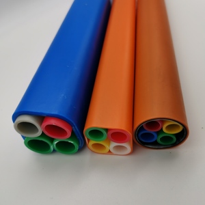 Paquete de microconductos de HDPE Enterrado directo de 4 vías para cable de fibra de soplado de aire Equipo de fibra óptica de silicio de baja fricción de larga distancia - Product Image 4