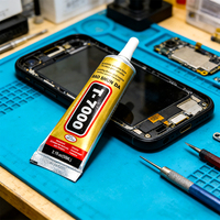 T7000 Klebstoff 15ml 25ml 50ml 110ml Schwarz Superstark Speziell für Handy-Elektronik-Reparatur Uhren