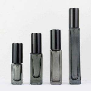Atomizador de Perfume Personalizado con Logotipo Serigrafiado, Botella de Vidrio Esmerilado Pequeña Vacía con Tapa Negra de Rosca de 10 ml para Cuidado de la Piel y Crema Facial - Product Image 1