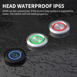 Lanboo 22cm thép cảm ứng push button <span class=keywords><strong>Switch</strong></span>, bi-màu hiển thị, bền & hấp dẫn, One-Touch điều khiển, 12V/24V,1NO liên hệ với - Product Image 4