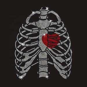 Готический дизайн головы черепа, готический дизайн, мотив со стразами, Переводные элегантные готические стильные аксессуары для одежды - Product Image 5