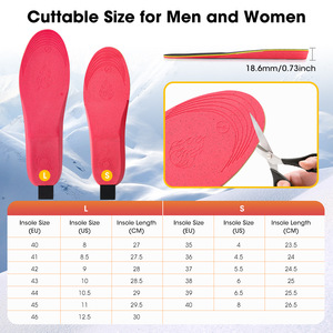 Smart Temp Control Cuttable Heated Insoles Winter Outdoor <b>Thermal</b> Foot <b>Pads</b> for Daily Wear - Product Image 4