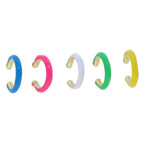 Boucles <span class=keywords><strong>d</strong></span>'oreilles en émail plaqué or pour femmes et filles, 1 pièce, bijoux tendance, couleur bonbon, émail néon coloré - Product Image 6