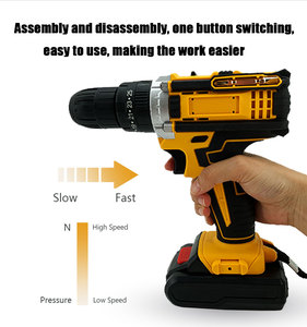 Cordless Drill Set 20V Battery <b>Powered</b> Variable Speed Brush Motor 1-78 in Chuck with Case for DIY Repair - Product Image 2