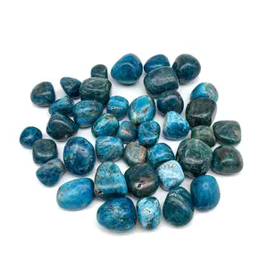 Wholesale Hot Sale Natural apatite tumbles blue crystal gemstone polished heading crystal tone for home decoration