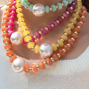 Collier de <span class=keywords><strong>perles</strong></span> Zooying faites à la main en pierre <span class=keywords><strong>Heishi</strong></span> colorée, motif géométrique disque volant, bijoux pour femme - Product Image 1