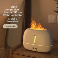 Diffuseur d'huiles essentielles électronique à effet flamme, brume dégradée, diffuseur d'arômes ultrasonique, éclairage coloré, mini humidificateur USB