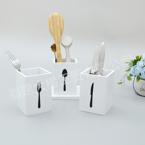 Juego de Porta Cubiertos de Bambú de 3 Piezas, Organizador de Cocina Minimalista con Bandeja para Guardar Tenedores, Cucharas y Cuchillos - Product Image 2