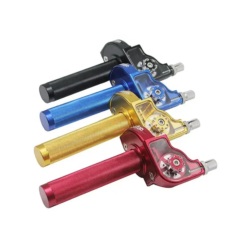 Motorcycle Parts And Accessories Throttle Grips 22mm With 110cm Length Throttle Cable Oxidation Treatment Aluminum Alloy Materia