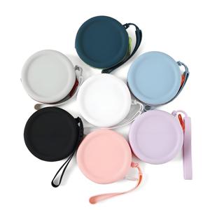Round Silicone Zero Wallet Earphone Bag Makeup Portable Zipper Key Bag <b>Mini</b> Accessories Organizer Coin <b>Pouch</b> - Product Image 3