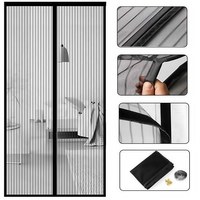 Moustiquaire magnétique pleine cadre moderne de haute qualité pour porte, installation facile, adhésive, en fibre de verre, lavable, écran souple