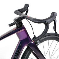 Vélo de route en fibre de carbone 700C en promotion, SENSAH 22 vitesses, frein à jante V/C, vélo de course R10 avec guidon et roues en alliage
