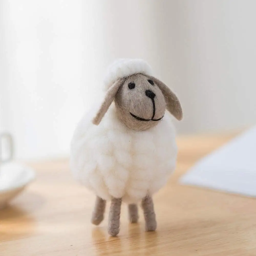 Kids Toy Cute Sheep Handmade Wool Felt Sheep Toy