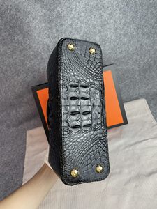 Sac en cuir de crocodile 100% élégant, classique, noir, luxueux, sac bandoulière en cuir de crocodile - Product Image 6