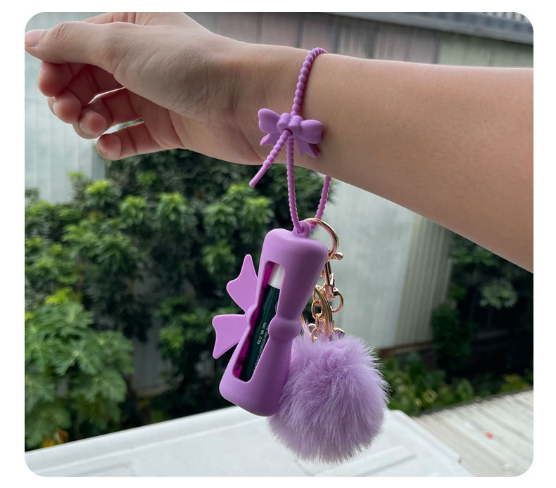 BSBH New Silicone Beaded Keychain Bag Charm Silicone Tassel Keychain for Ladies