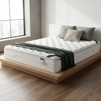 Matelas hybride Queen Size pour hôtel, compressé, orthopédique, pliable, en mousse à mémoire de forme haute densité et latex naturel, pour achat en gros pour hôtels