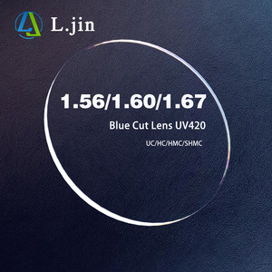 L. JIN <span class=keywords><strong>1.67</strong></span> 1.74 ống kính cắt màu xanh <span class=keywords><strong>uv420</strong></span> Bộ lọc khối ánh sáng màu xanh chống phản xạ màu xanh shmc EMI AR tráng ống kính quang học aspheric - Product Image 3
