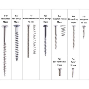 ชุดสกรูกีตาร์ 9 แบบ ขายส่ง ชุดเครื่องมือช่างทำกีตาร์ สกรูกีตาร์สแตนเลส สำหรับอุปกรณ์เสริมกีตาร์ - Product Image 5