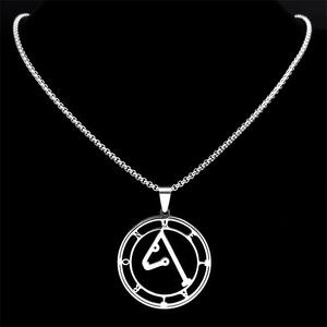 Nouveau Collier en Acier Inoxydable Archange Raphaël, Pendentif Arcange Uriel Sigil Aiguille Divine, Bijou - Product Image 2